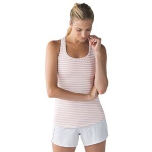 Lululemon Studio Racerback Narrow Bold Stripe in White Naked